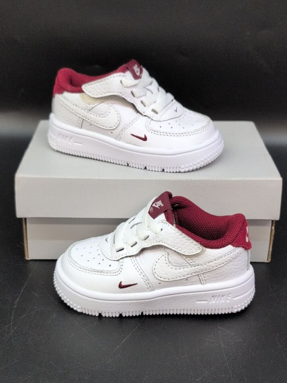 Nike Force 1 Low Easy On LV8 3 Toddler Shoes US 5C White Team Red HF5511-100